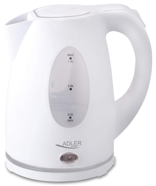 Fierbator ADLER 1,5 l, baza fara fir, putere 2200 W, alb