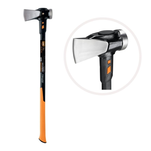 Fiskars Topor de despicat IsoCore XXL pentru despicarea bustenilor sau infiptura in pene, lungime: 92 cm, greutate cap: 3,6 kg, negru/portocaliu, 1020220