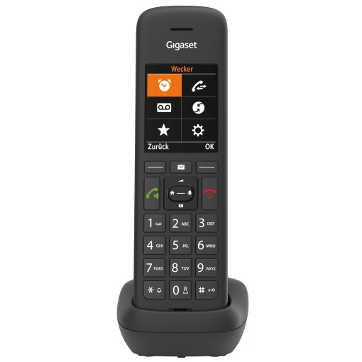 Gigaset C575HX - receptor DECT cu suport de incarcare - compatibil Fritzbox - telefon fara fir pentru router si baza DECT - afisaj color TFT mare, negru [versiunea germana] [Fara baza]