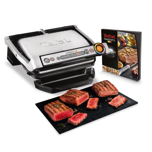 Gratar de contact Tefal OptiGrill+, 6 programe, indicator nivel de gatit, placi detasabile, mod manual, gratar electric, otel inoxidabil, GC712D12