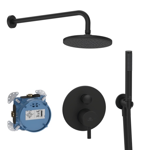 Ideal Standard BD193XG Ceraline Robinet Pachet Set complet, Robinet de lavoar, Robinet de baie, Robinet de baie, Baterie, economisire de apa, matase neagra