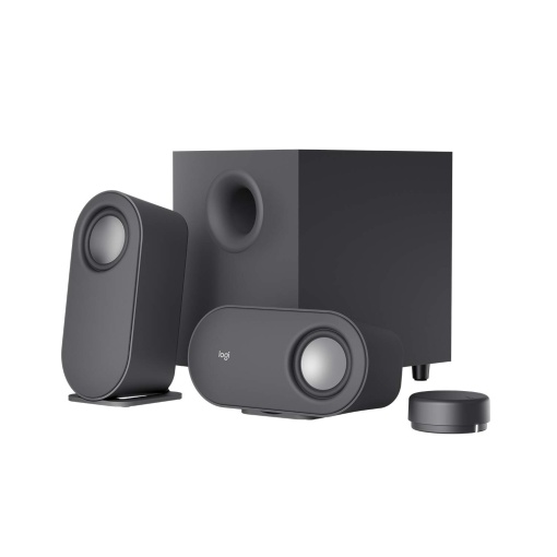 Logitech Z407 Difuzor Bluetooth pentru Computer cu Subwoofer si Control Wireless, Sunet Care Umple Camera, Audio Premium Multi-Input, Difuzoare USB - Grafit