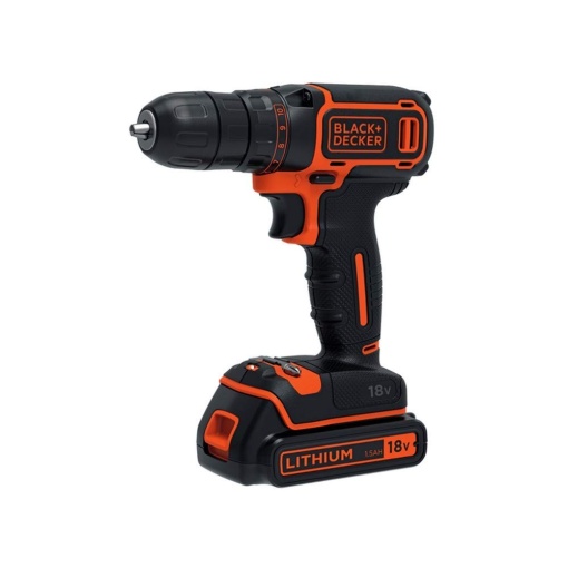 Masina de gaurit si insurubat BlackDecker BDCDC18KB 18V 2 acumulatori LED SoftGrip