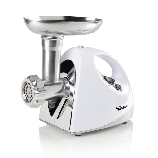 Masina de tocat carne Tristar VM-4210 - 3 discuri perforate - Compact - Alb - 1200 Watt