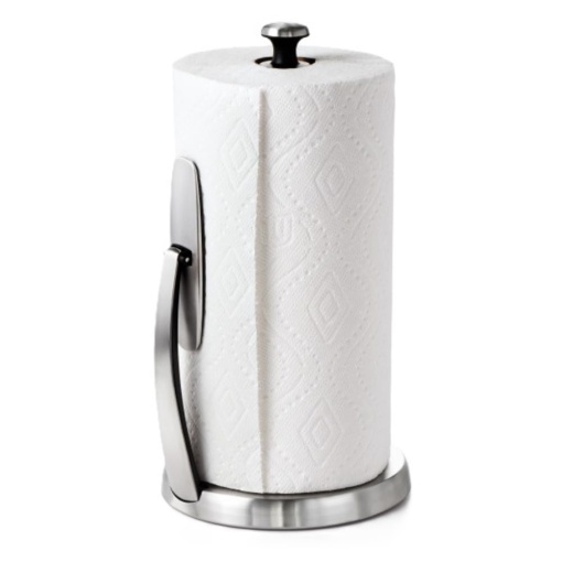 OXO Good Grips SimplyTear Suport pentru prosoape de hartie in picioare, otel inoxidabil periat