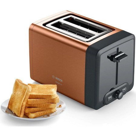 Prajitor de paine Bosch DesignLine TAT4P429, 970W, 2 felii de paine, Cupru