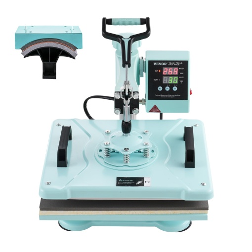 Presa termica VEVOR SJY-H12151M 2-in-1 360deg rotativa verde