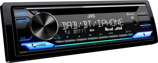 Radio auto CD JVC KD-DB922BT cu sistem hands-free DAB+ si Bluetooth (USB, AUX-In, 3 x pre-out 2.5V, Amazon Alexa, procesor de sunet, 4x50 W, iluminare VAR.)