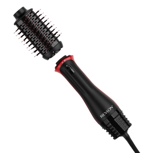 REVLON PROFESSIONAL One-Step Volumiser Plus (cap detasabil, placa ceramica-titan, peri de styling mixti cu stifturi de carbune activ, tehnologie ionica de turmalina), RVDR5298E