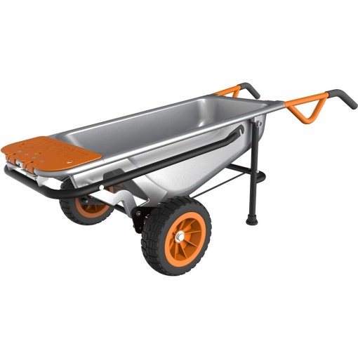Roaba multifunctionala WORX WG050 Aerocart - Functie 8 in 1 Camion de saci cu anvelope de cauciuc solid carucior de gradina ajutor de transport suport