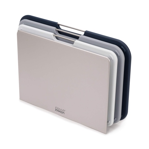 Set de tocatoare Joseph Joseph Nest din 3 piese cu suport de depozitare, gri/albastru obisnuit