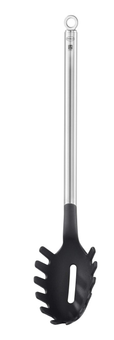 Spaghettiheber ROSLE Basic Line 31 cm Maner ergonomic Otel inoxidabil argintiunegru