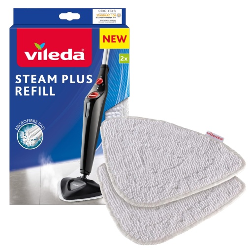 Tampoane de schimb pentru curatatorul cu abur cu abur Vileda, capac de stergere din microfibra, pentru toate pardoselile, pachet de 2