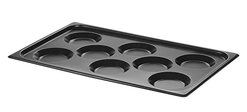 Tava pentru oua prajite HENDI, CONVECTOMAT, pentru utilizare in cuptor, 8x - o110mm, strat antiaderent din PTFE, rezistent la temperaturi de pana la 200degC, tava pentru clatite, GN1/1, 530x325x(H)26mm, aluminiu turnat