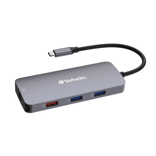 Adaptor Multiport USB-C Verbatim CMH-09, 9 porturi, HDMI, 4K, cititor SDmicroSD - Img 1