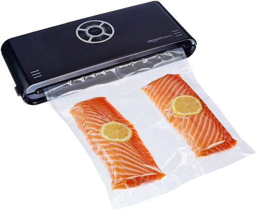 Amazon Basics - Sigilator in vid, cusatura de 30 cm + 10 pungi de sigilare in vid, negru