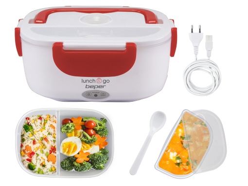BEPER Lunch & Go Warming Lunchbox, rosu