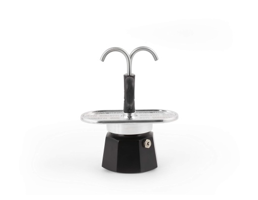 Bialetti - Setul Mini Express Kandisky Moka include un aparat de cafea pentru 2 cesti (90 ml), negru, aluminiu