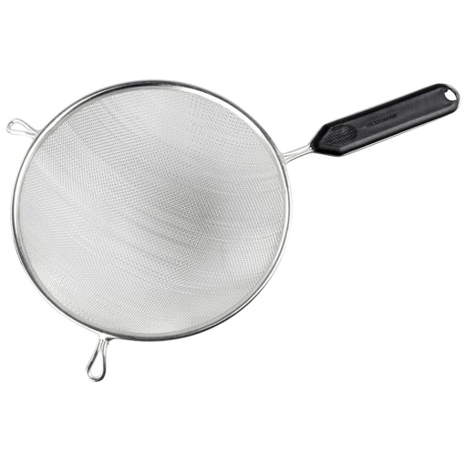 Fackelmann Sieb 20 cm Plasa Fina Maner Ergonomic NegruArgintiu