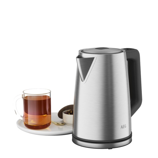 Fierbator AEG K5-1-6buc delicatese 5 / 2400 wati / 5 niveluri de temperatura reglabile / 1.7L / Oprire automata de siguranta in 3 cai / Functie anti-picurare / Deschidere capac cu o singura mana / Otel inoxidabil
