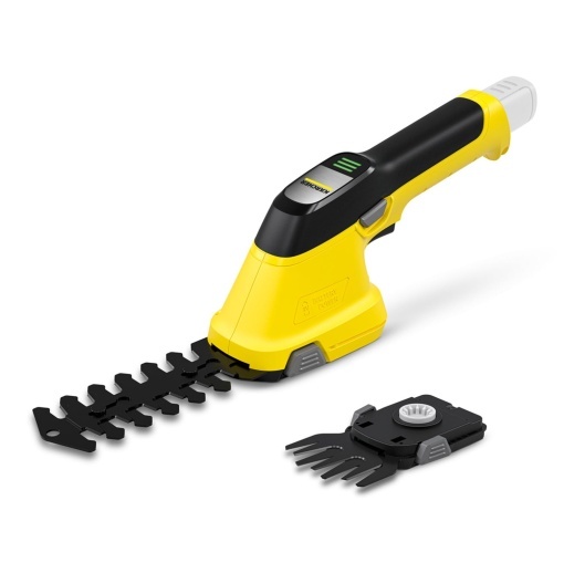 Foarfeca electrica multifunctionala pentru iarba si arbusti Karcher GSH 4-4 Plus cu lame interschimbabile autonomie 60 minute