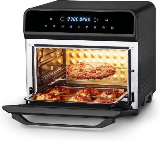Friteuza cu aer Ufesa Magnum XXL, 23L, rezistenta dubla, economie de energie, 8 programe, 1800W, control digital, temperatura 230oC, 6 accesorii incluse, carcasa metalica