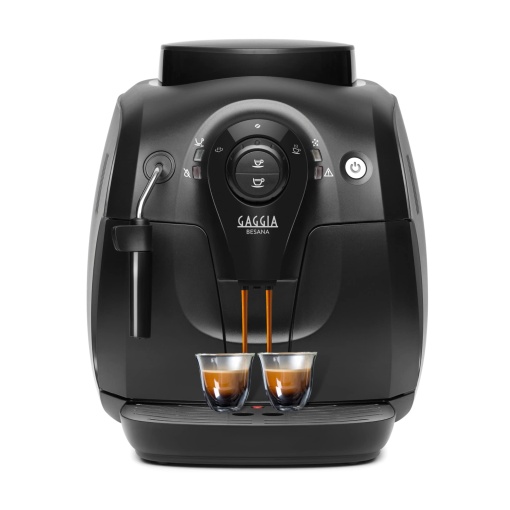 Gaggia Besana, aparat de cafea complet automat pentru espresso si cappuccino, boabe de cafea, RI8081, 1400 W, negru, 100% Made in Italy