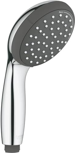 GROHE Vitalio Start 100 - Dus de mana (cu economie de apa, 2 tipuri de pulverizare, montare universala, robust), rotund, cromat, 27946000