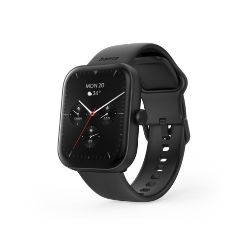 Hama Smartwatch afisaj color 165 functie telefon Whatsapp e-mailuri etc asistent vocal rezistent la apa fitness tracker cu 100 de sporturi ritm cardia