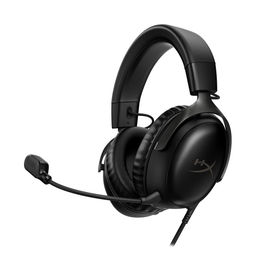 HyperX Cloud III - Casti pentru jocuri cu fir, PC, PS5, Xbox Series X|S, drivere inclinate de 53 mm, DTS, spuma cu memorie, cadru robust, microfon ultra clar de 10 mm, USB-C, USB-A, 3,5 mm, negru