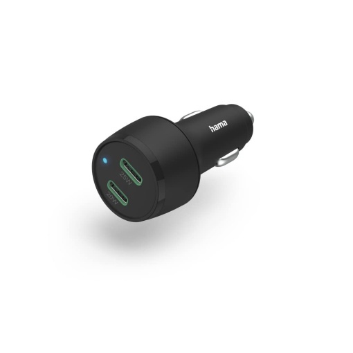 Incarcator auto Hama incarcator rapid auto 45 Watt USB C Power Delivery mufa de incarcare bricheta cu 2 porturi pentru smartphone adaptor de incarcare