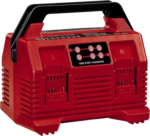 Incarcator original Einhell Power X-Quattrocharger 4A Power X-Change Li-Ion 18V incarcare simultana a bateriilor 2x2 monitorizarea bateriei gestionare