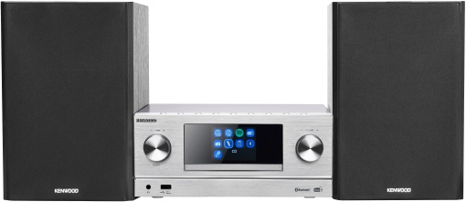 Kenwood M-9000S-S - Sistem Smart Micro Hi-Fi cu Radio Internet, DAB+, CD/USB si streaming audio, Culoare Argintiu