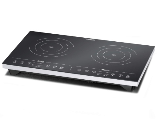 Plita dubla cu inductie ROMMELSBACHER CT 3410/IN (2 zone de gatit, sticla-ceramica, detectare oala, senzori tactili, afisaj LED, 60-240 grade, cronometru, oprire automata, indicator de caldura reziduala, 2000/1400 W)