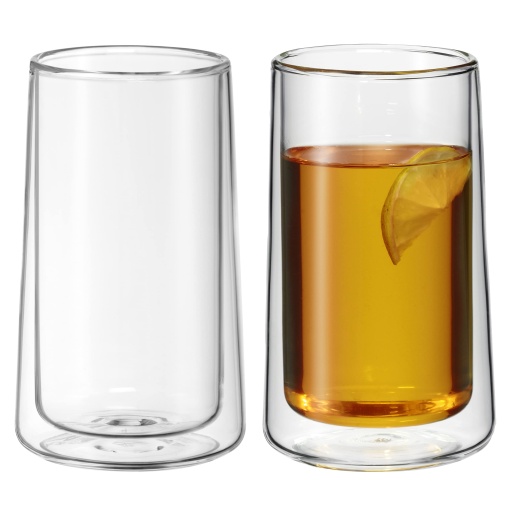 Set pahare latte macchiato cu pereti dubli WMF SmarTea 2 piese, pahare cu pereti dubli 270ml, efect plutitor, pahare termice, pahar de cafea rezistent la caldura