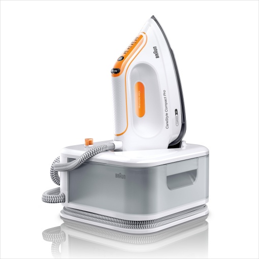 Statie de calcat Braun CareStyle Compact Pro IS2561WH 2400W Abur vertical AlbPortocaliu