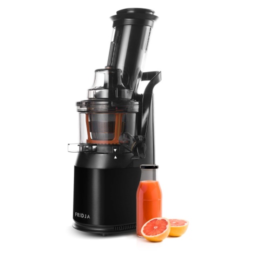 Storcator de legume si fructe - Storcator de fructe Storcator electric lent - Storcator Presare la rece pentru fructe intregi cu deschidere de 75 mm, baza din otel inoxidabil, 240W, poate fi spalat in masina de spalat vase, fara BPA, negru