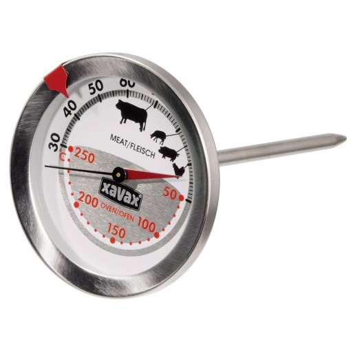 Termometru de friptura din otel inoxidabil Xavax 2 in 1 masurarea simultana a temperaturii de gatit si cuptor poate fi spalat in masina de spalat vase