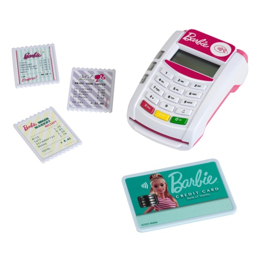 Theo Klein 7335 Barbie Terminal de plata I cu lumina si sunet I incl card de credit cu functie de plata contactless I Jucarii pentru copii de la 3 ani