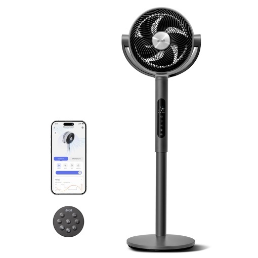 Ventilator inteligent Levoit 20dB control prin aplicatie si Alexa 12 viteze 30m raza de actiune