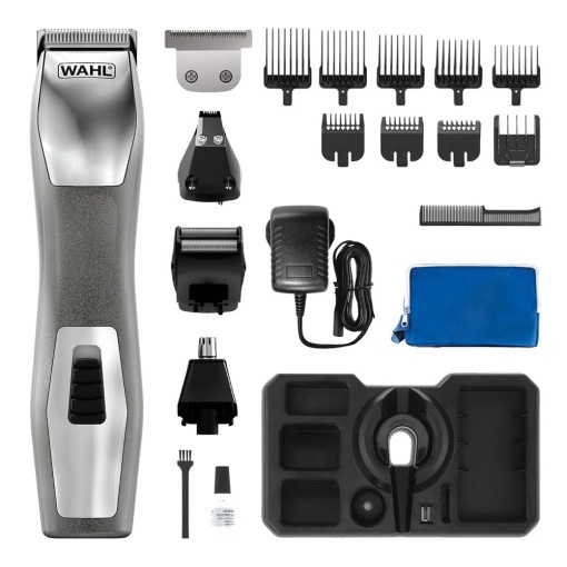 WAHL Chromium 11-in-1 Multigroomer, Aparat de tuns sprancene, Aparat de tuns corpul, Aparat de tuns barba pentru barbati, Taierea barbii, Barbierit corporal, Ingrijirea fetei, Complet lavabil, Set de ingrijire pentru barbati