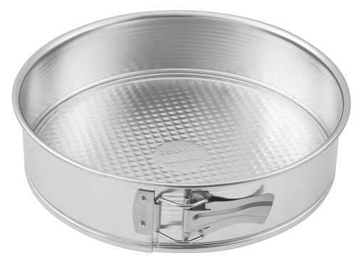 Zenker Springform Silver O26 cm - Tava de copt de inalta calitate, cu baza waffled si margine caneluata, din 2 piese, rezistenta la caldura pana la +230 degC, proiectata in Germania