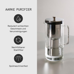 Aarke Purifier 24L Filtru Apa din Sticla si Otel Inoxidabil Set 3 Rezerve - Img 6