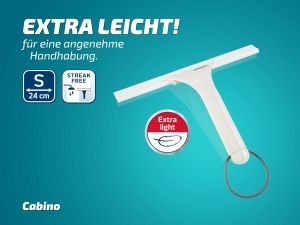 Abraziv pentru dus Leifheit Cabino, 24 cm, pentru sticla si faianta, usor - Img 2