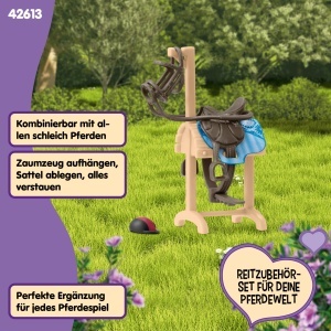 Accesorii pentru cai Schleich Horse Club 42613 6 piese, detalii realiste - Img 3