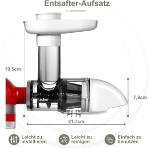 Accesorii pentru storcator AMZCHEF compatibile cu masini de facut sucuri KitchenAid, Alb - Img 6