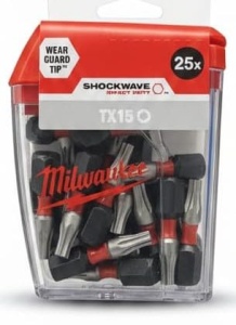 Accesorii pentru surubelnita Shockwave ShW CD TX15 25mm, 25 bucati