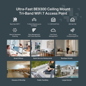 Access Point TP-Link Festa F76, Wi-Fi 7, Tri-Band, 9.3 Gbps, 2.5G Port - Img 6