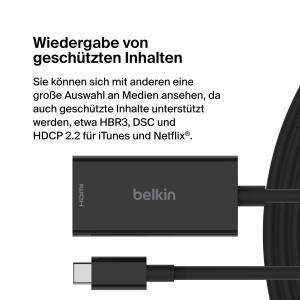 Adapter USB-C la HDMI 2.1 Belkin, 8K la 60Hz, Plug-and-Play - Img 5