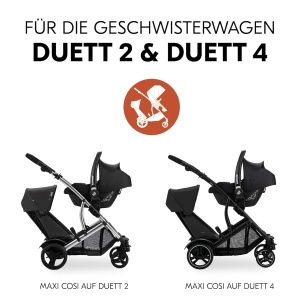 Adaptor hauck pentru carucior Duett 2 si Duett 4, compatibil cu diverse scaune auto, Negru - Img 3